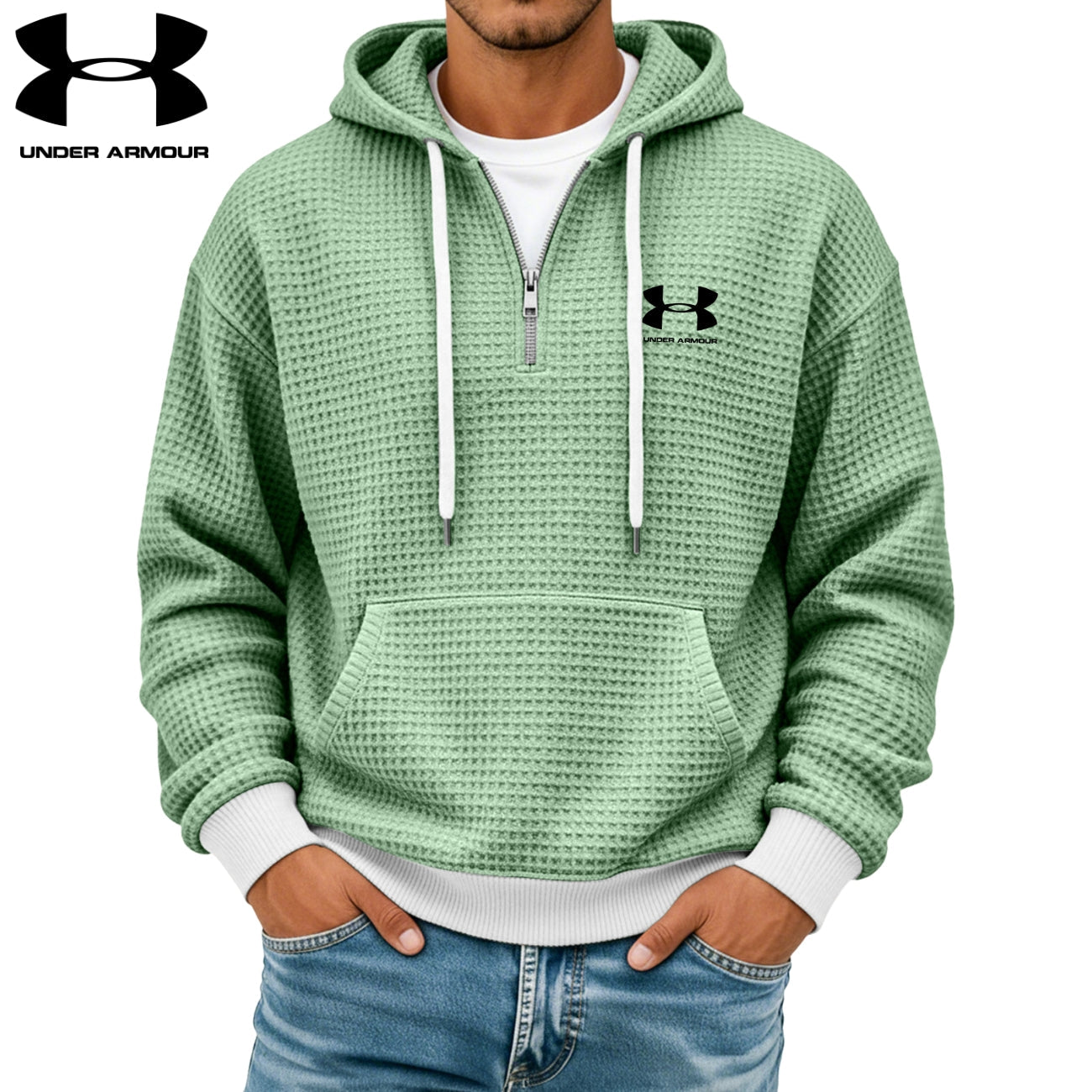 Textured Half-Zip Hoodie || CLEARANCE SALE