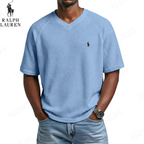 2026 Waffle Knit V-Neck Tee || Clearance Sale