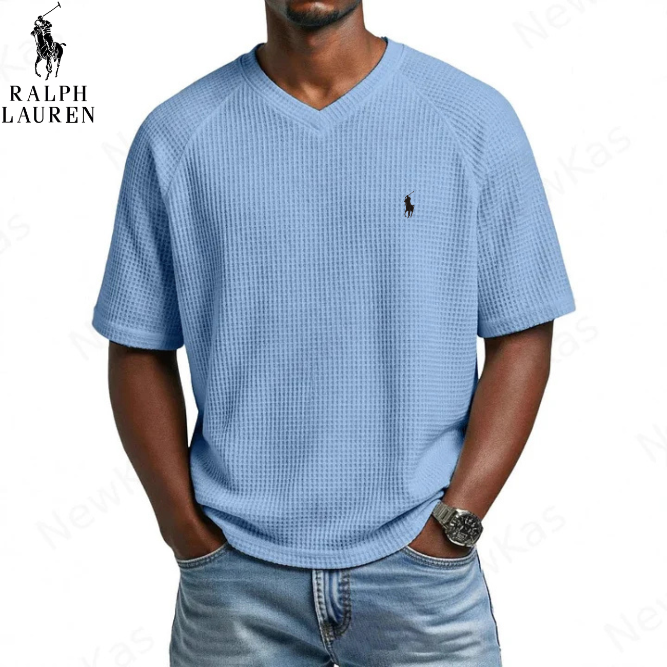 2026 Waffle Knit V-Neck Tee || Clearance Sale