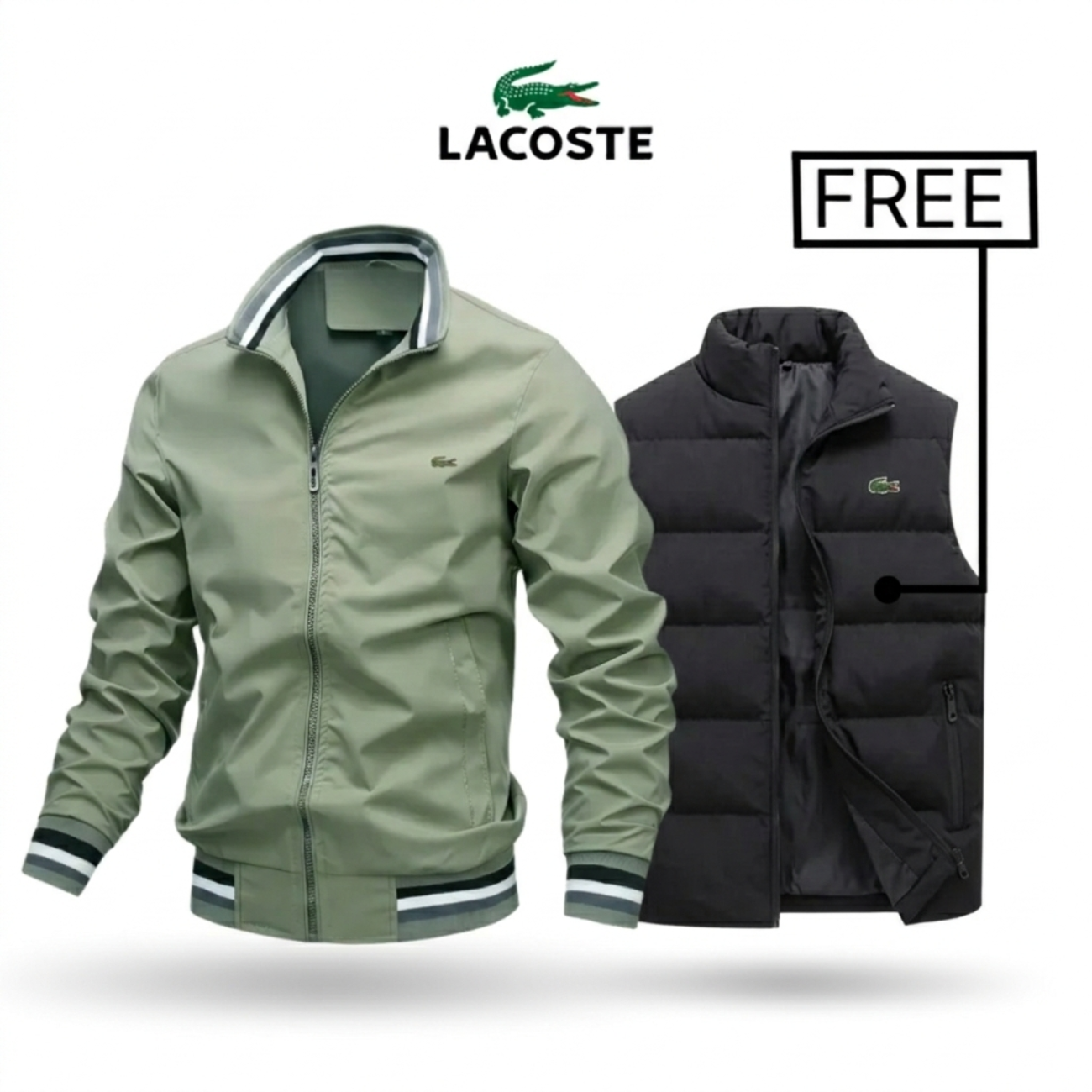 2026 Jacket with Zipper + Thermal Vest – Buy 1 Get 1 Free || Clearance Sale