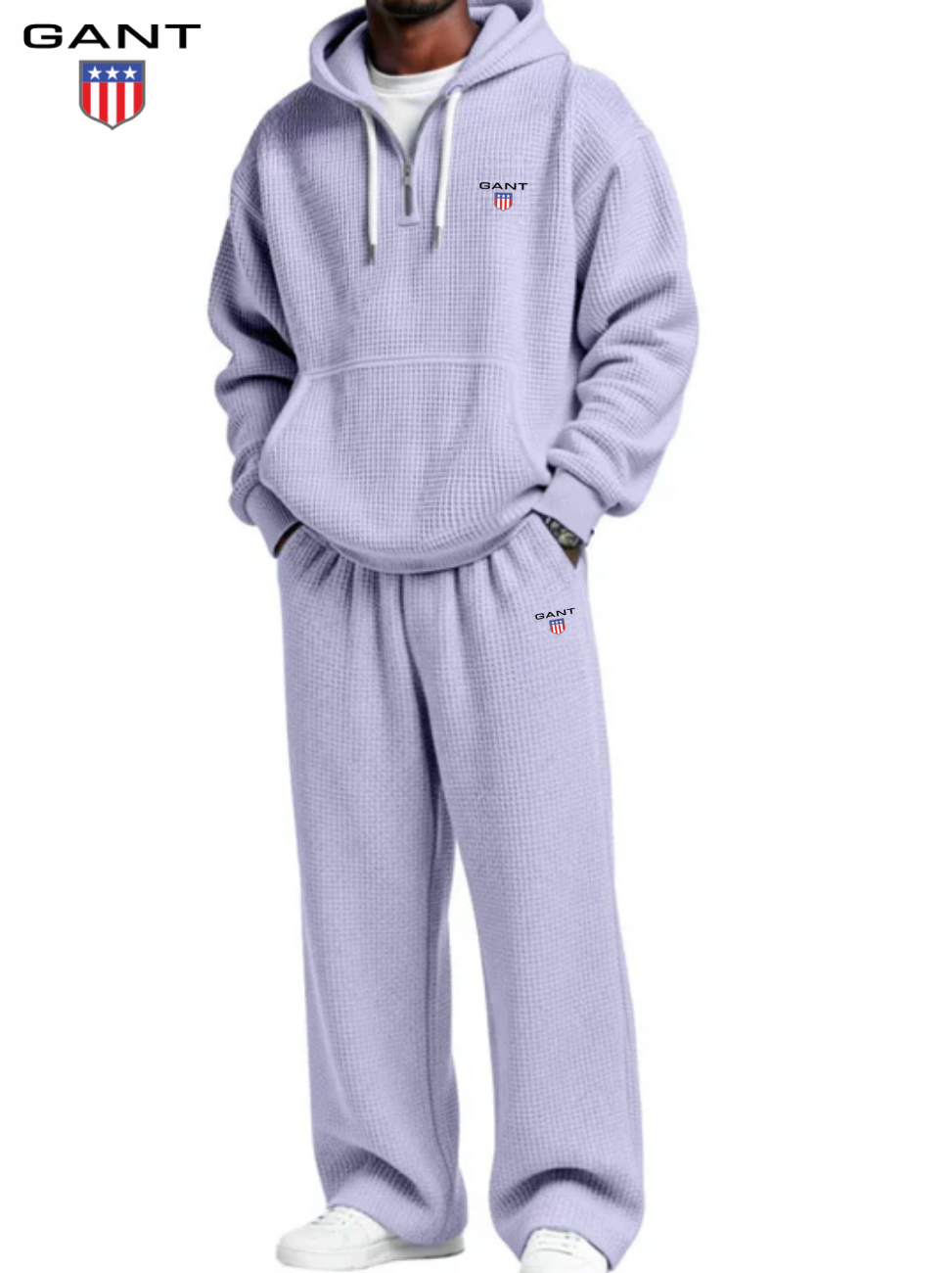 Waffle-Knit Performance Hoodie Jogger Set || Clearance Sale