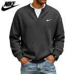 Textured V-Neck Sweatshirt || CLEARANCE SALE