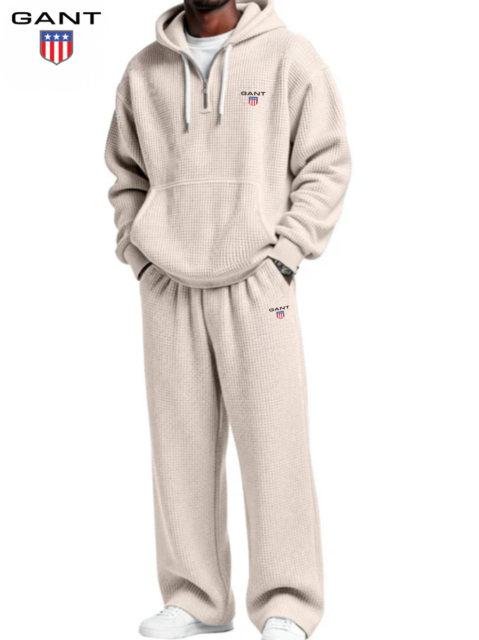 Waffle-Knit Performance Hoodie Jogger Set || Clearance Sale