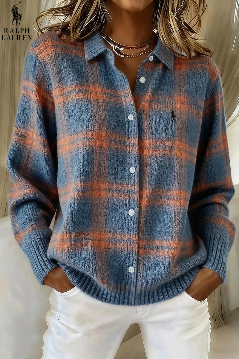 2026 Relaxed Fit Plaid Knit Shirt || Clearance Sale