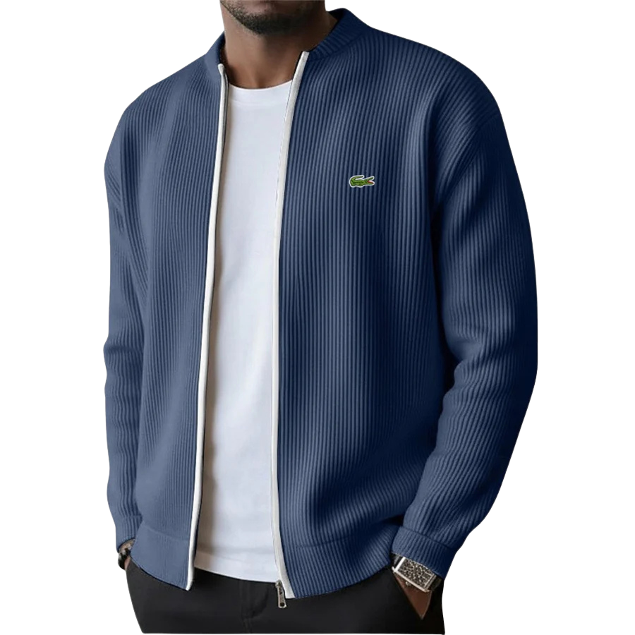 Men's Ribbed Zip-Up Sweater - Clearance Sale