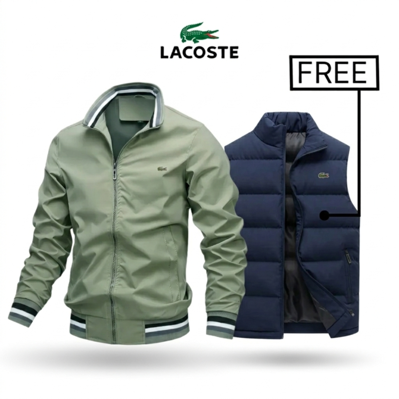 2026 Jacket with Zipper + Thermal Vest – Buy 1 Get 1 Free || Clearance Sale