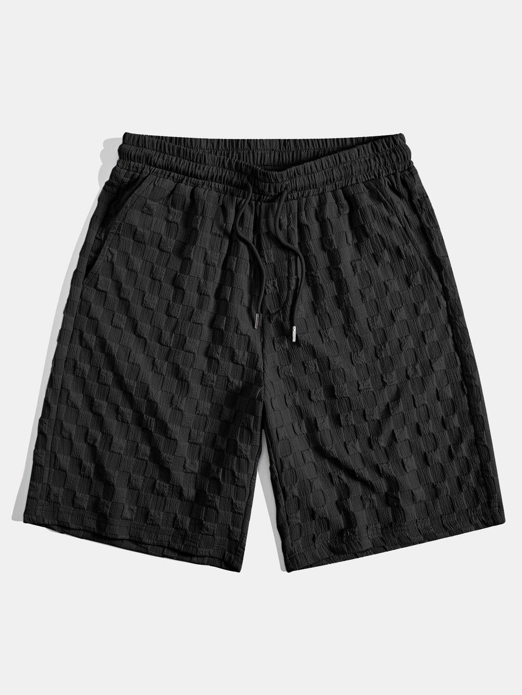 High Collar Jacquard Checkered Set - Liquidation P3rice