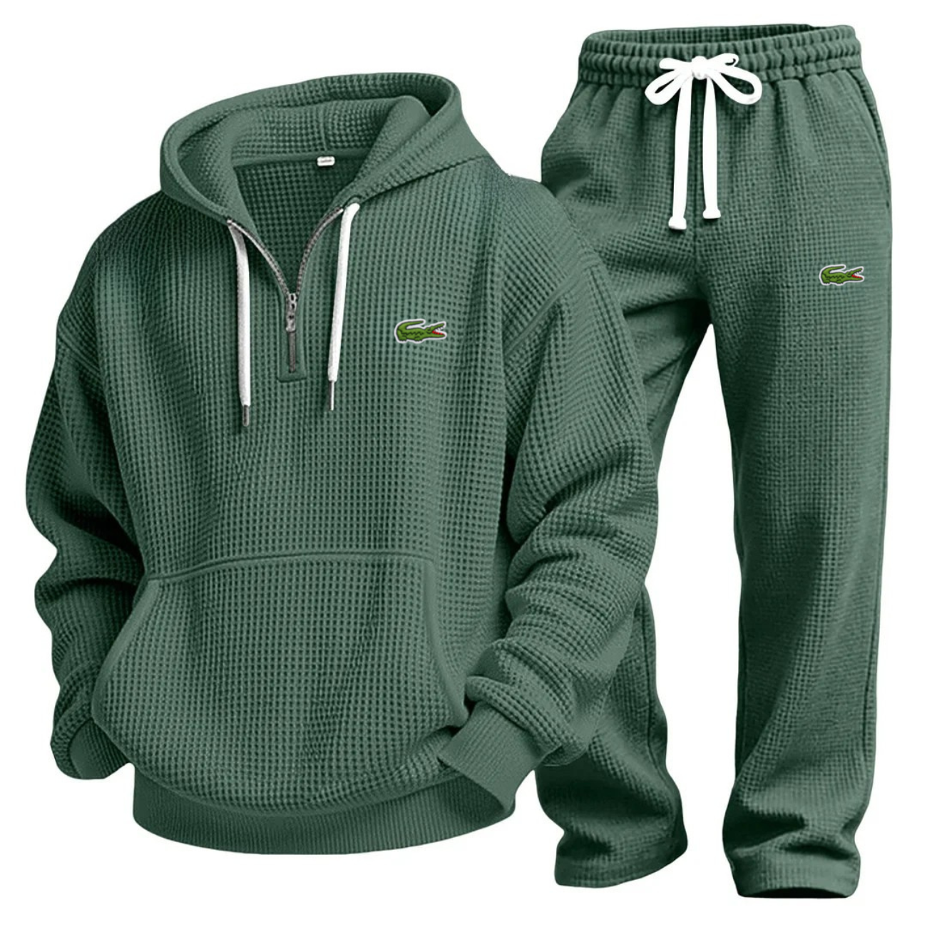 Waffle-Knit Performance Hoodie Jogger Set
