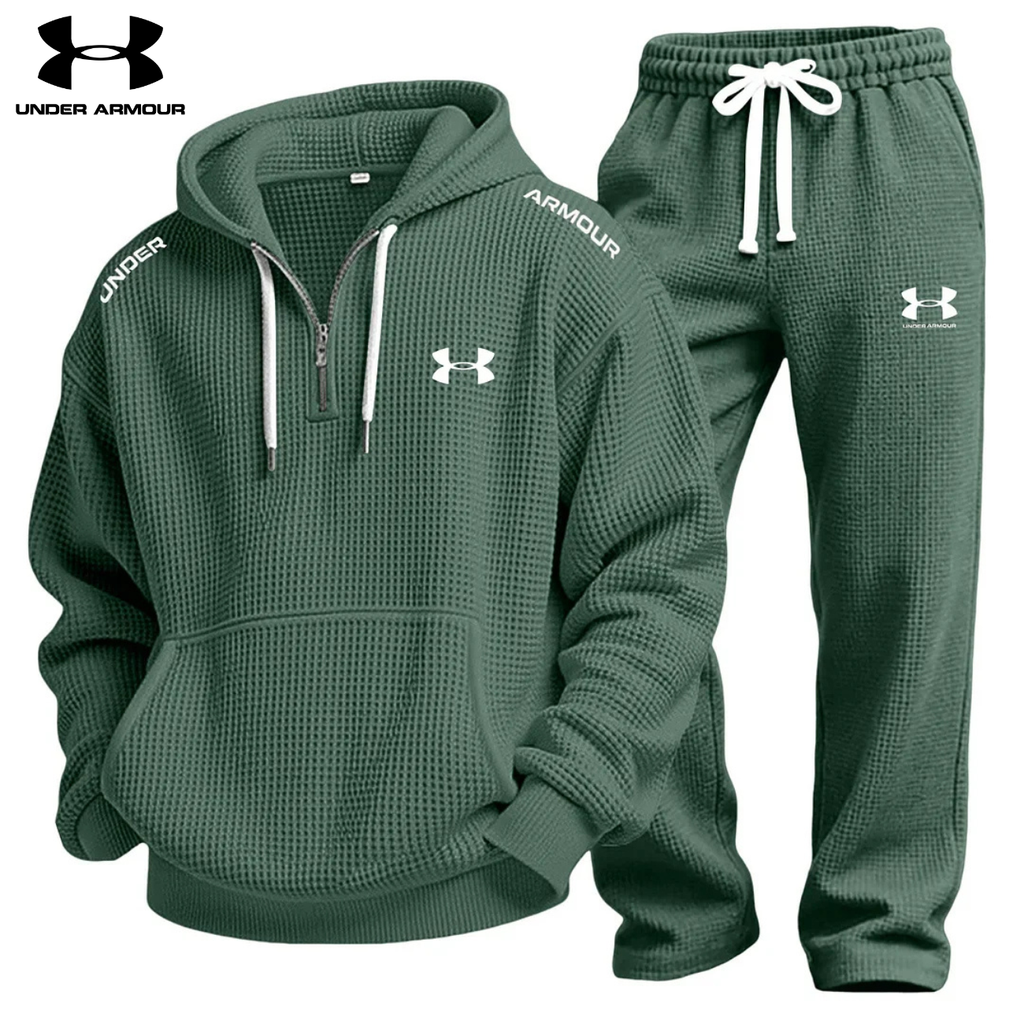 Performance Set with Waffle Knit Hoodie and Jogging Pants || Clearance Sale