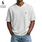 2026 Waffle Knit V-Neck Tee || Clearance Sale