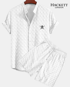 High Collar Jacquard Checkered Set - Liquidation P3rice