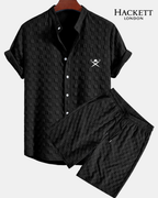 High Collar Jacquard Checkered Set - Liquidation P3rice