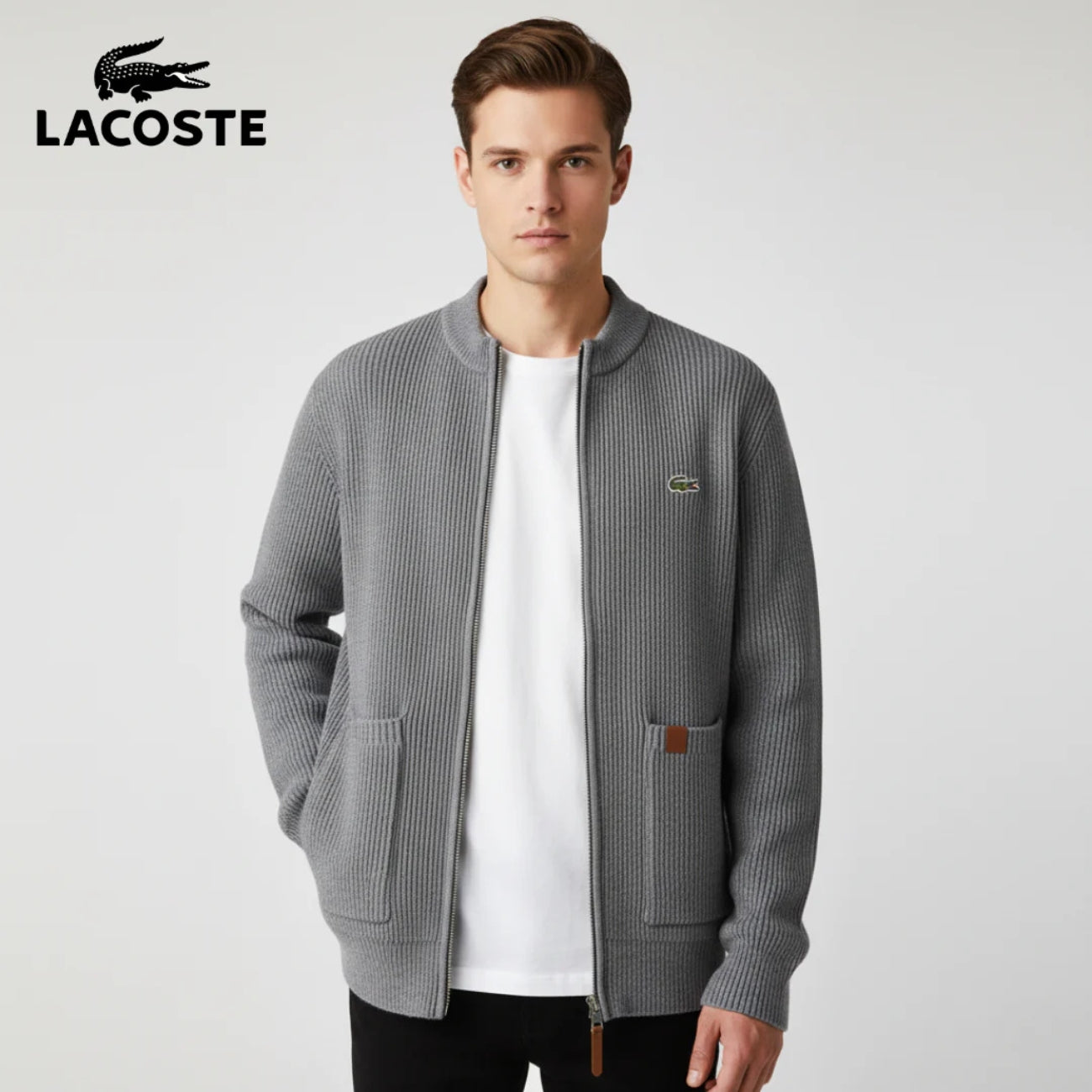 Zipped Knit Cardigan || CLEARANCE PRICE
