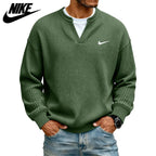 Textured V-Neck Sweatshirt || CLEARANCE SALE