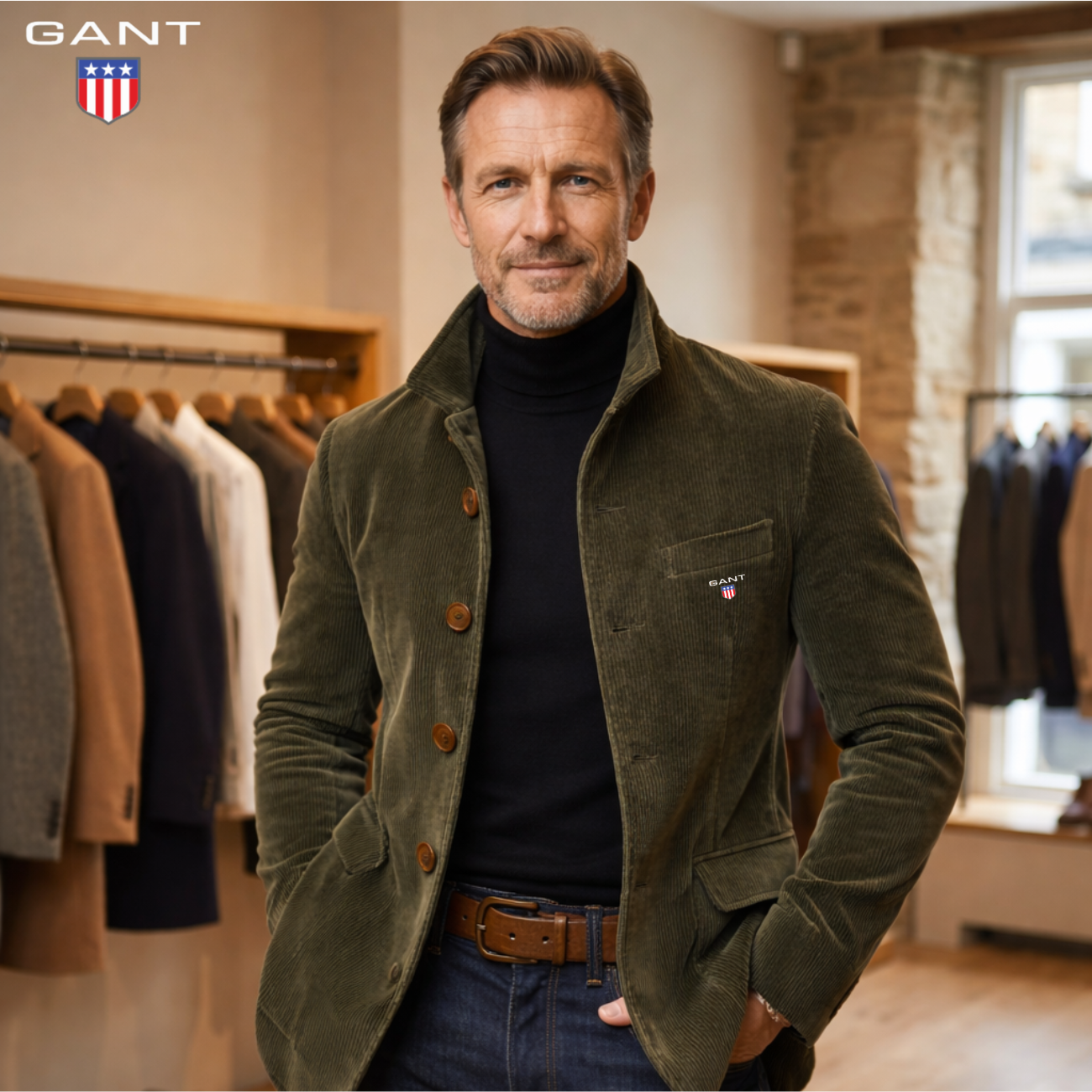 2026 Modern Fit || Corduroy Button Jacket