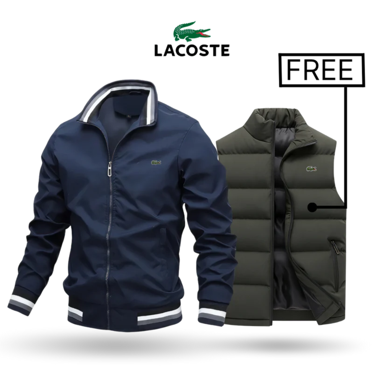2026 Jacket with Zipper + Thermal Vest – Buy 1 Get 1 Free || Clearance Sale
