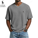 2026 Waffle Knit V-Neck Tee || Clearance Sale