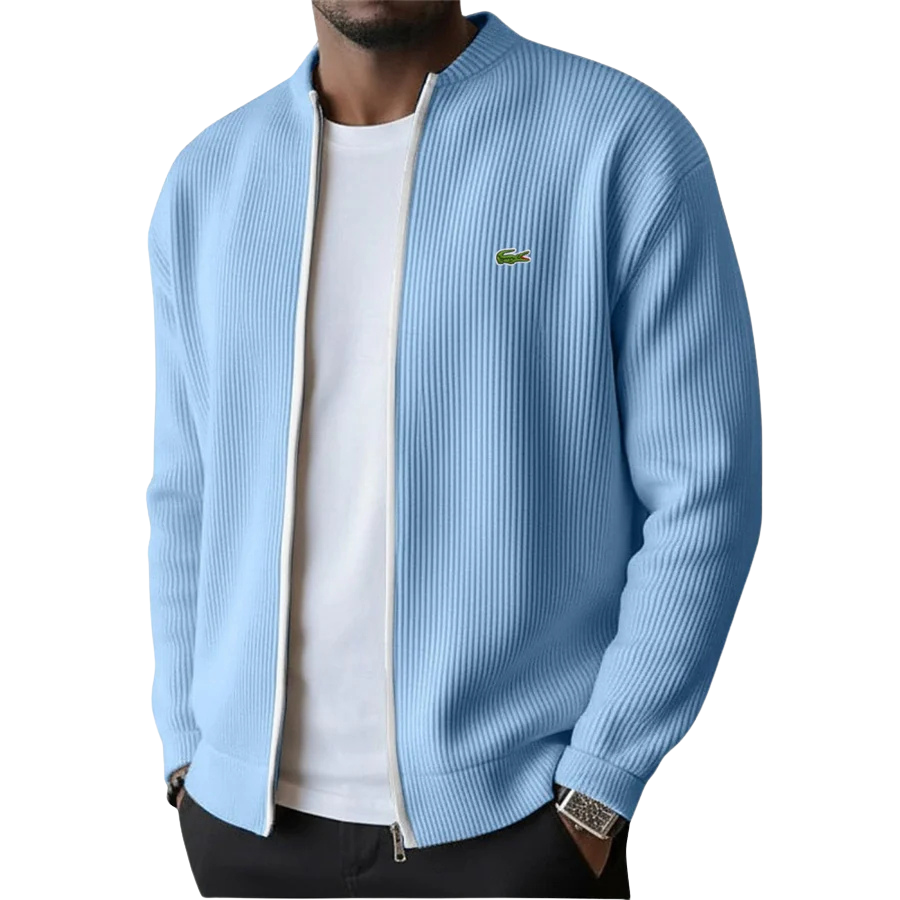 Men's Ribbed Zip-Up Sweater - Clearance Sale