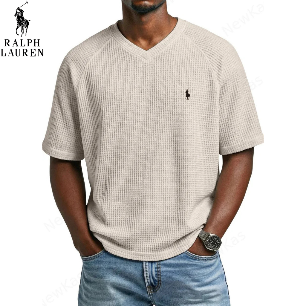2026 Waffle Knit V-Neck Tee || Clearance Sale