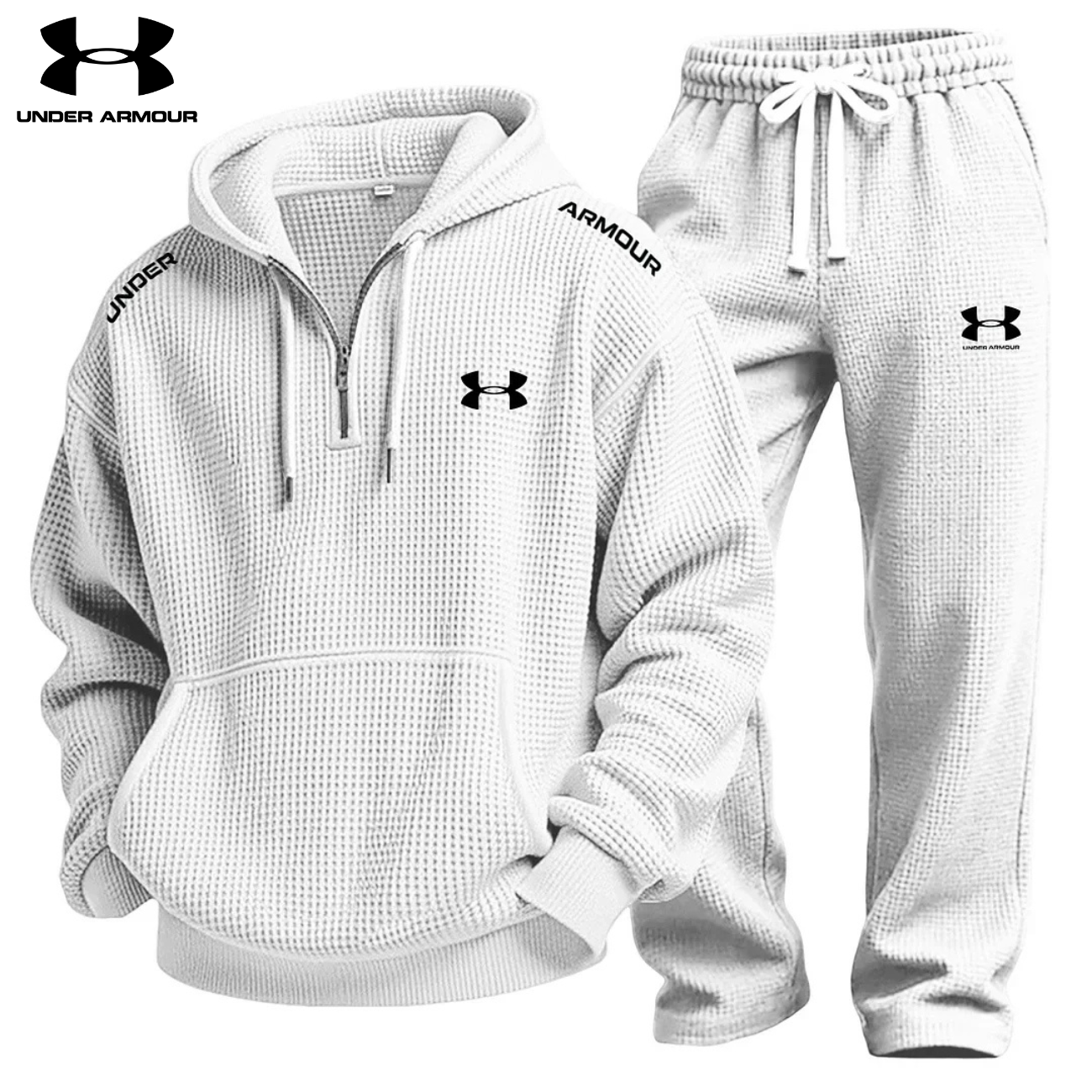 Performance Set with Waffle Knit Hoodie and Jogging Pants || Clearance Sale