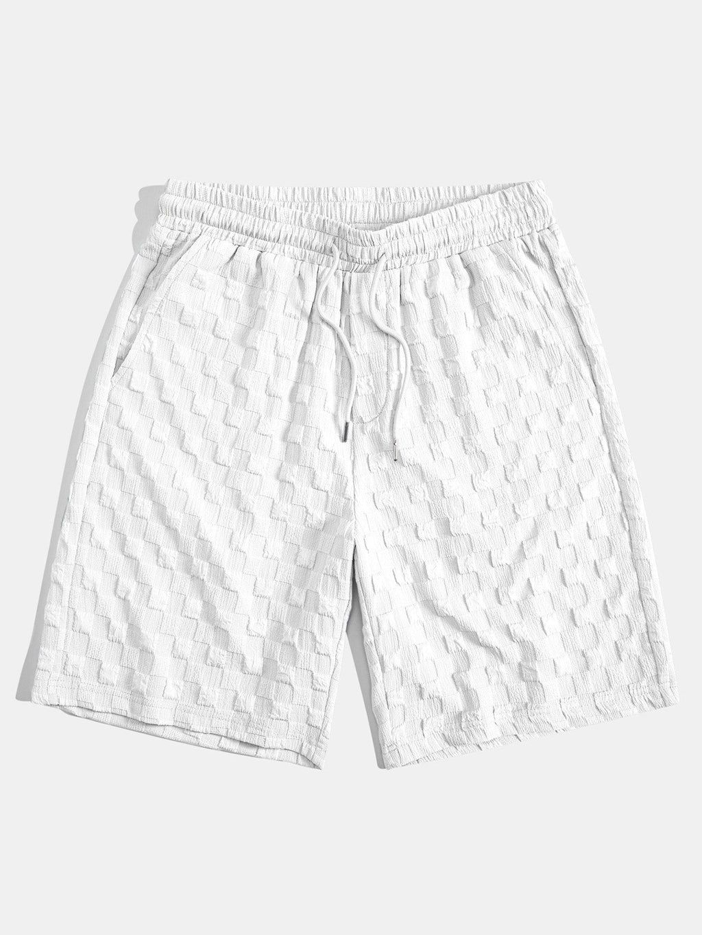 High Collar Jacquard Checkered Set - Liquidation P3rice