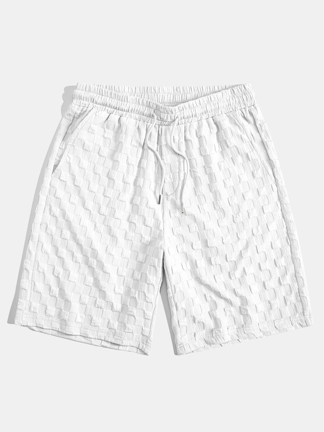 High Collar Jacquard Checkered Set - Liquidation P3rice
