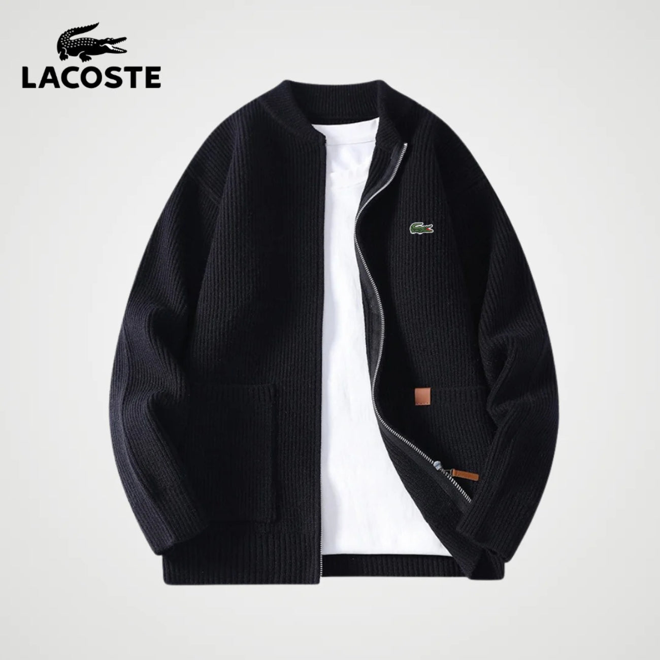 Zipped Knit Cardigan || CLEARANCE PRICE