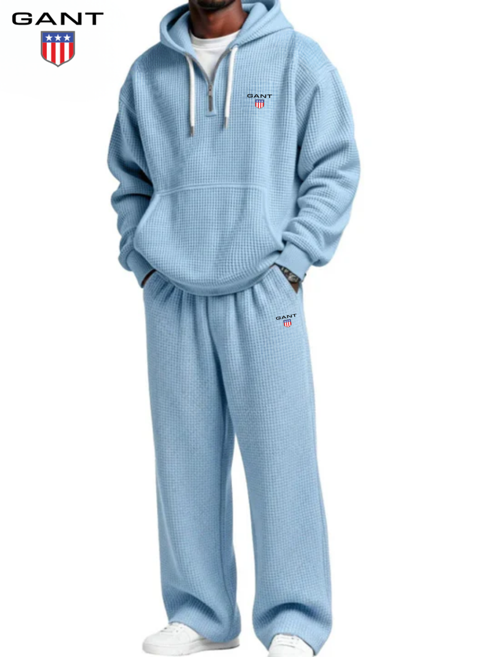 Waffle-Knit Performance Hoodie Jogger Set || Clearance Sale