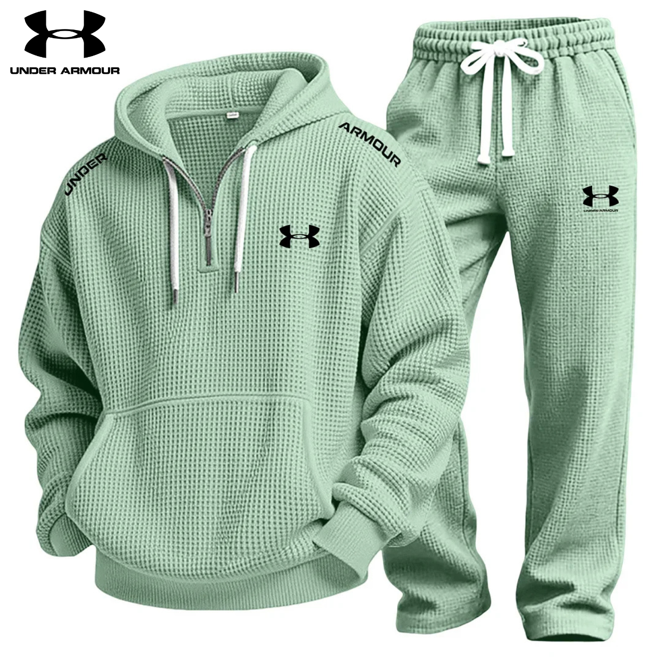 Performance Set with Waffle Knit Hoodie and Jogging Pants || Clearance Sale