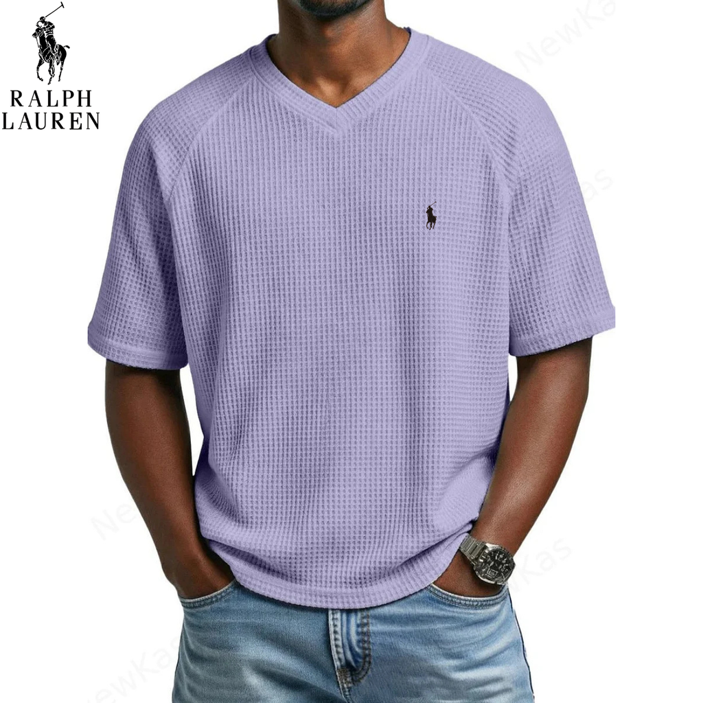 2026 Waffle Knit V-Neck Tee || Clearance Sale