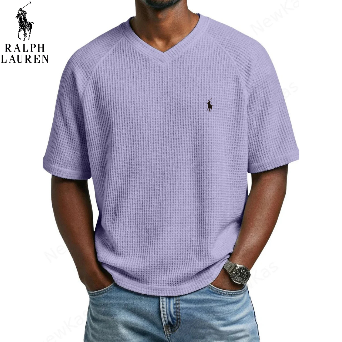 2026 Waffle Knit V-Neck Tee || Clearance Sale