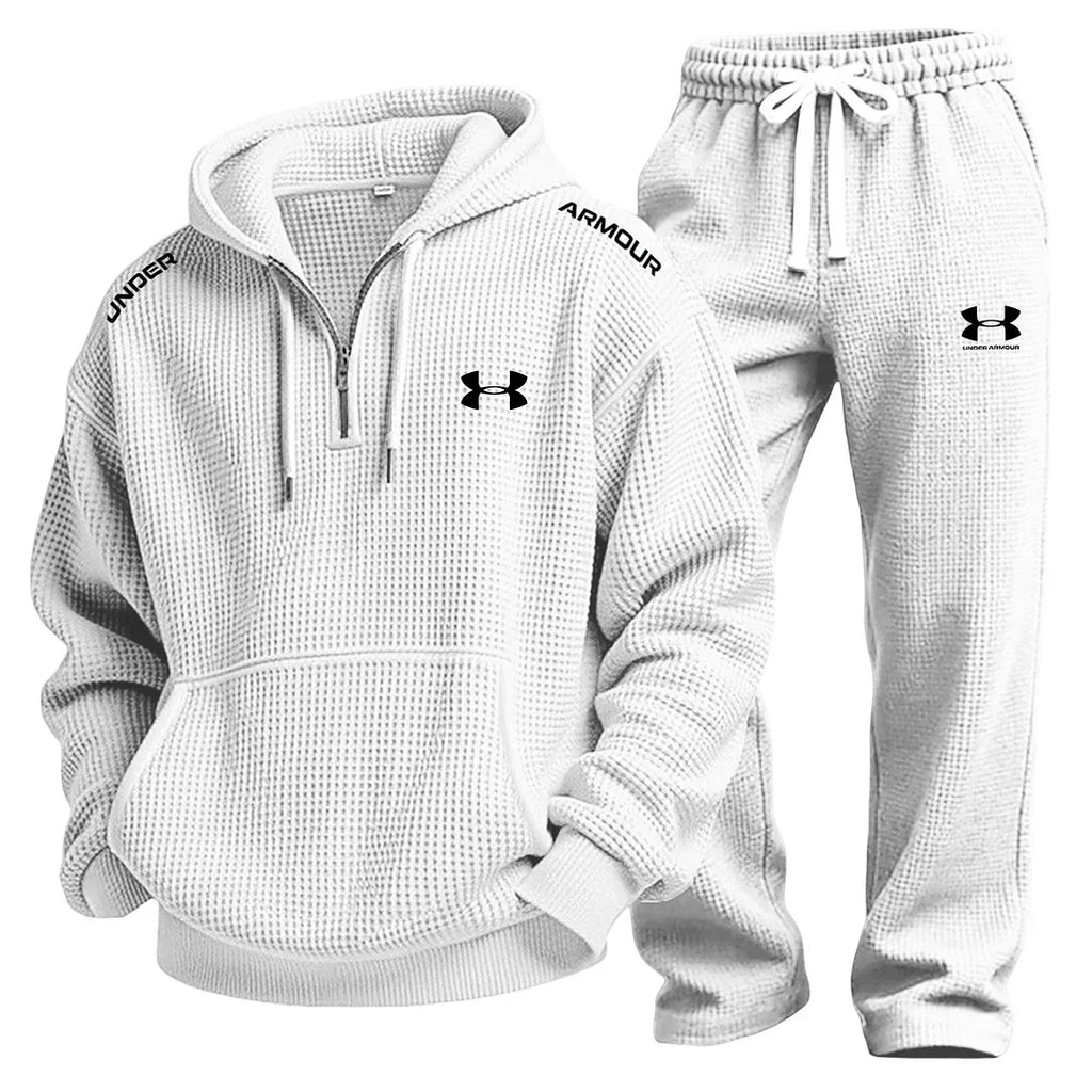 Waffle-Knit Performance Hoodie Jogger Set - Clearance Sale