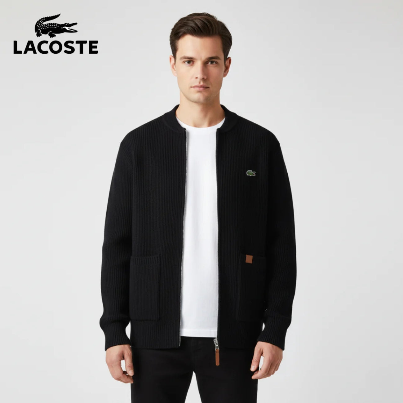 Zipped Knit Cardigan || CLEARANCE PRICE