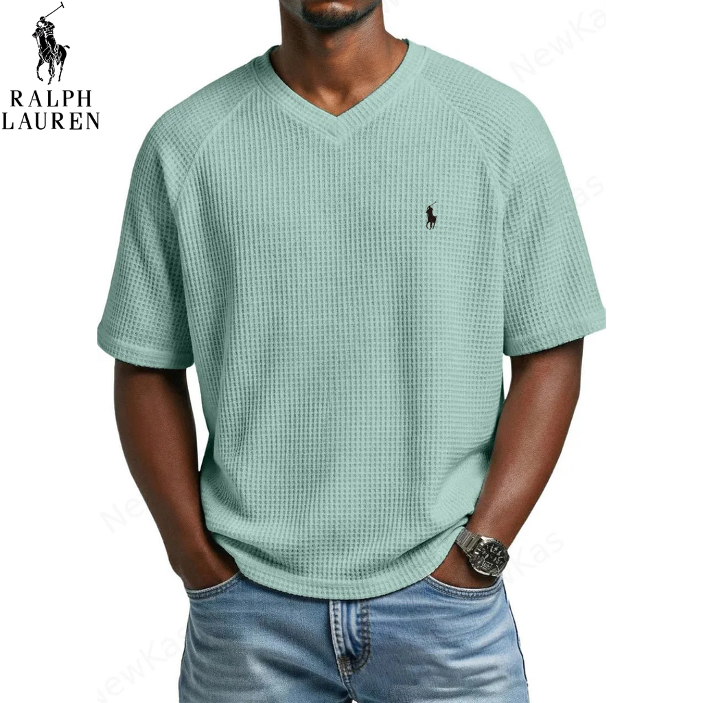 2026 Waffle Knit V-Neck Tee || Clearance Sale