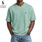 2026 Waffle Knit V-Neck Tee || Clearance Sale