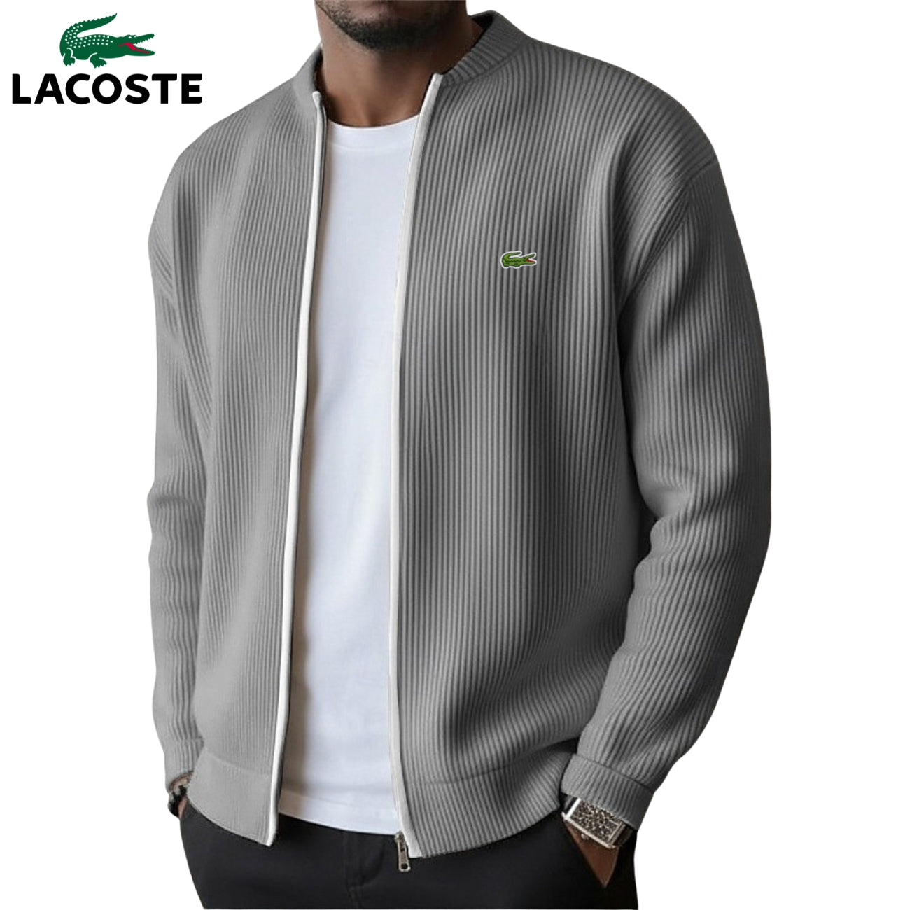 2026 Men's Ribbed Zip-Up Sweater - Clearance Sale