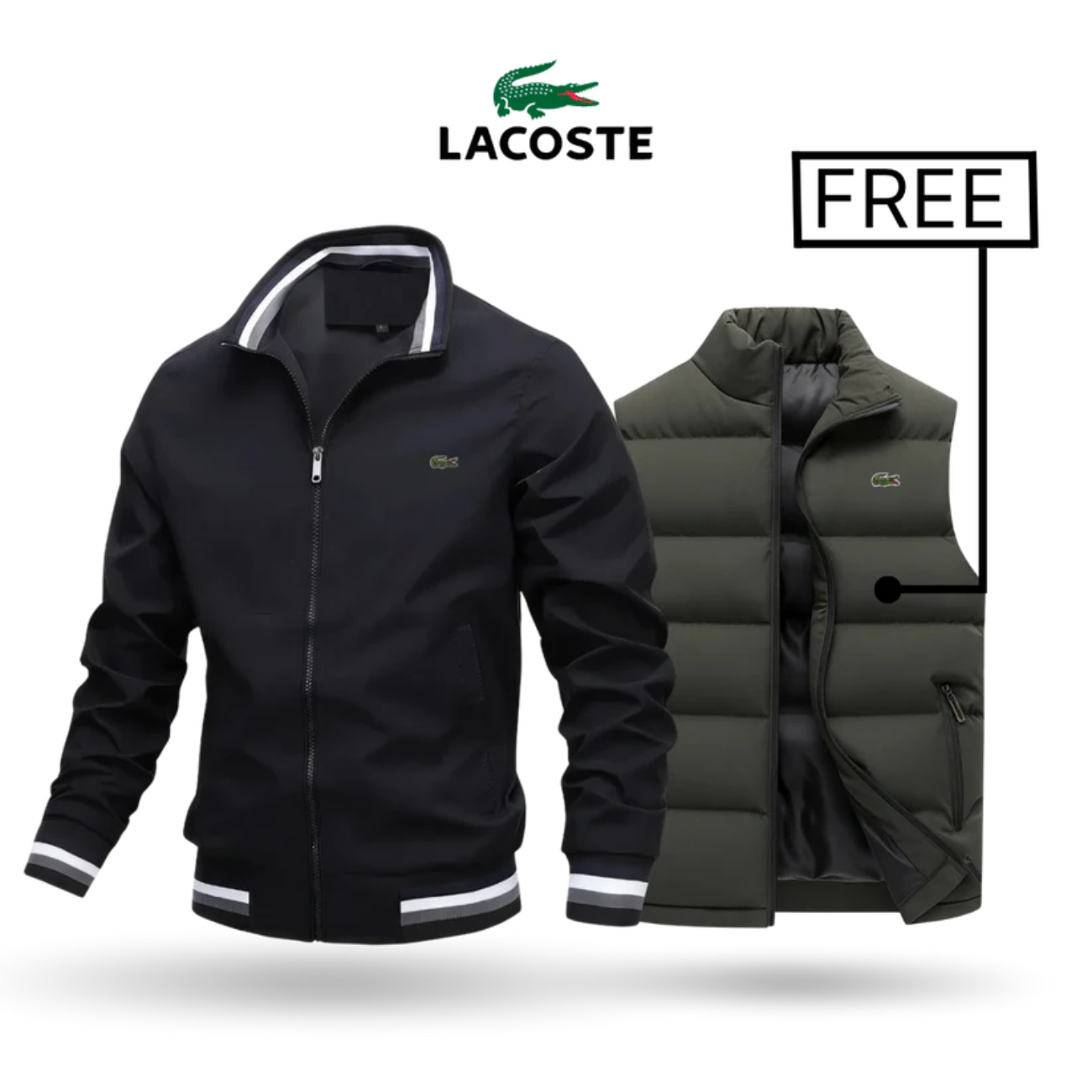 2026 Jacket with Zipper + Thermal Vest – Buy 1 Get 1 Free || Clearance Sale