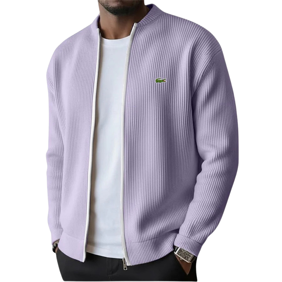 Men's Ribbed Zip-Up Sweater - Clearance Sale