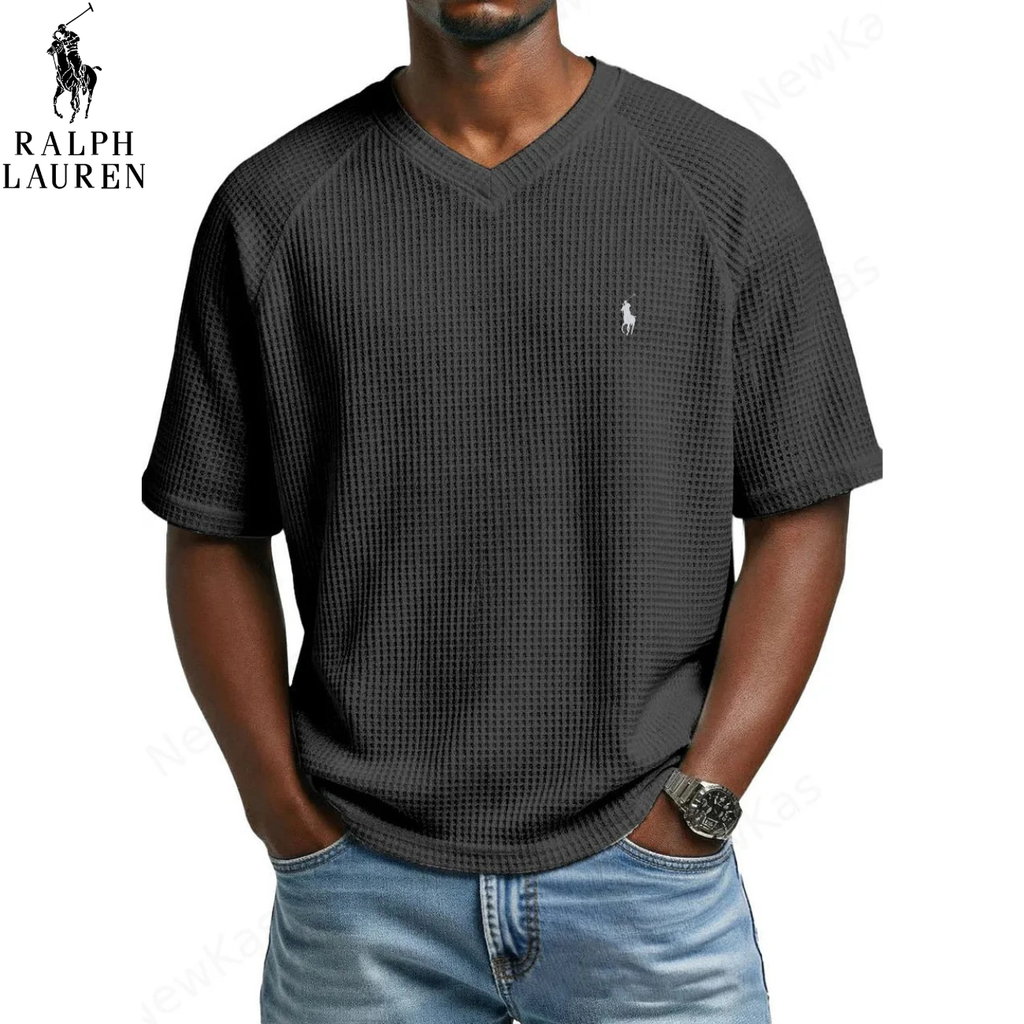 2026 Waffle Knit V-Neck Tee || Clearance Sale
