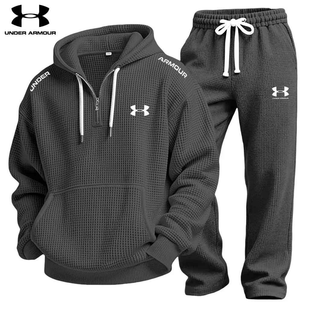 Performance Set with Waffle Knit Hoodie and Jogging Pants || Clearance Sale