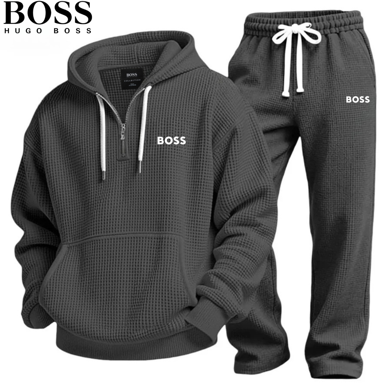2026 Casual Waffle Textured Tracksuit || CLEARANCE PRICE