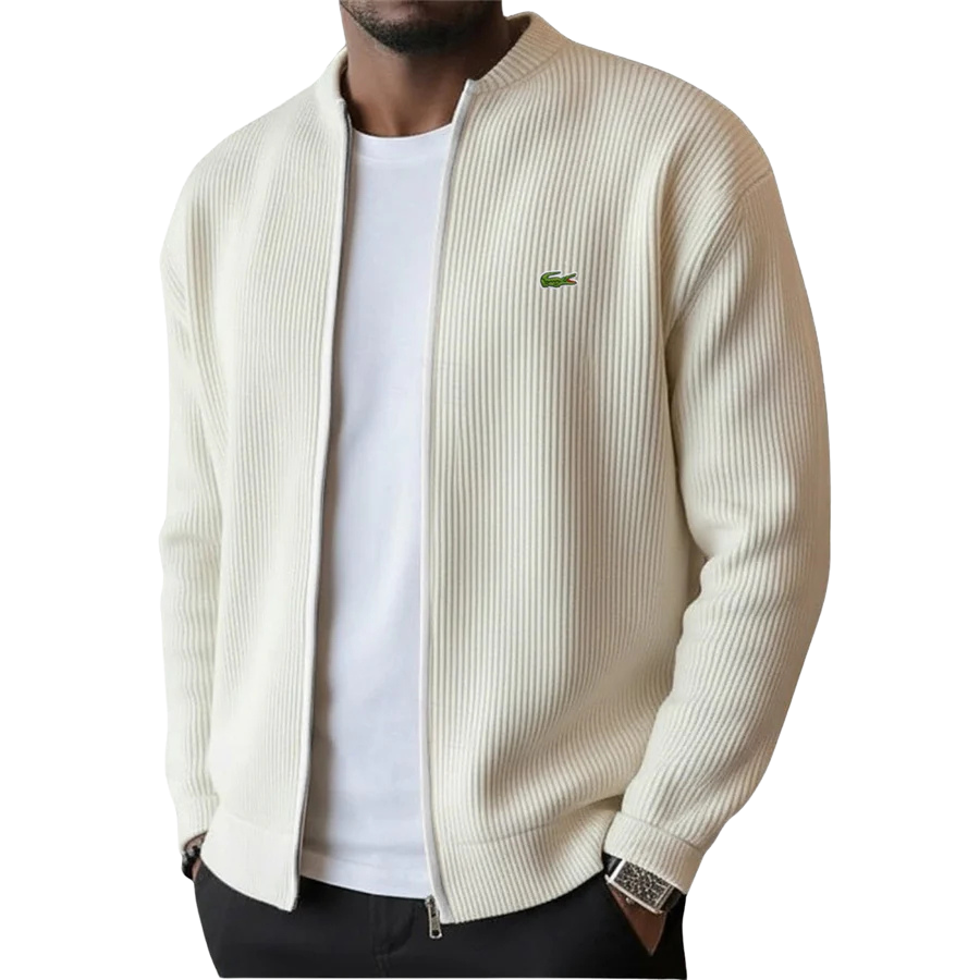 Men's Ribbed Zip-Up Sweater - Clearance Sale