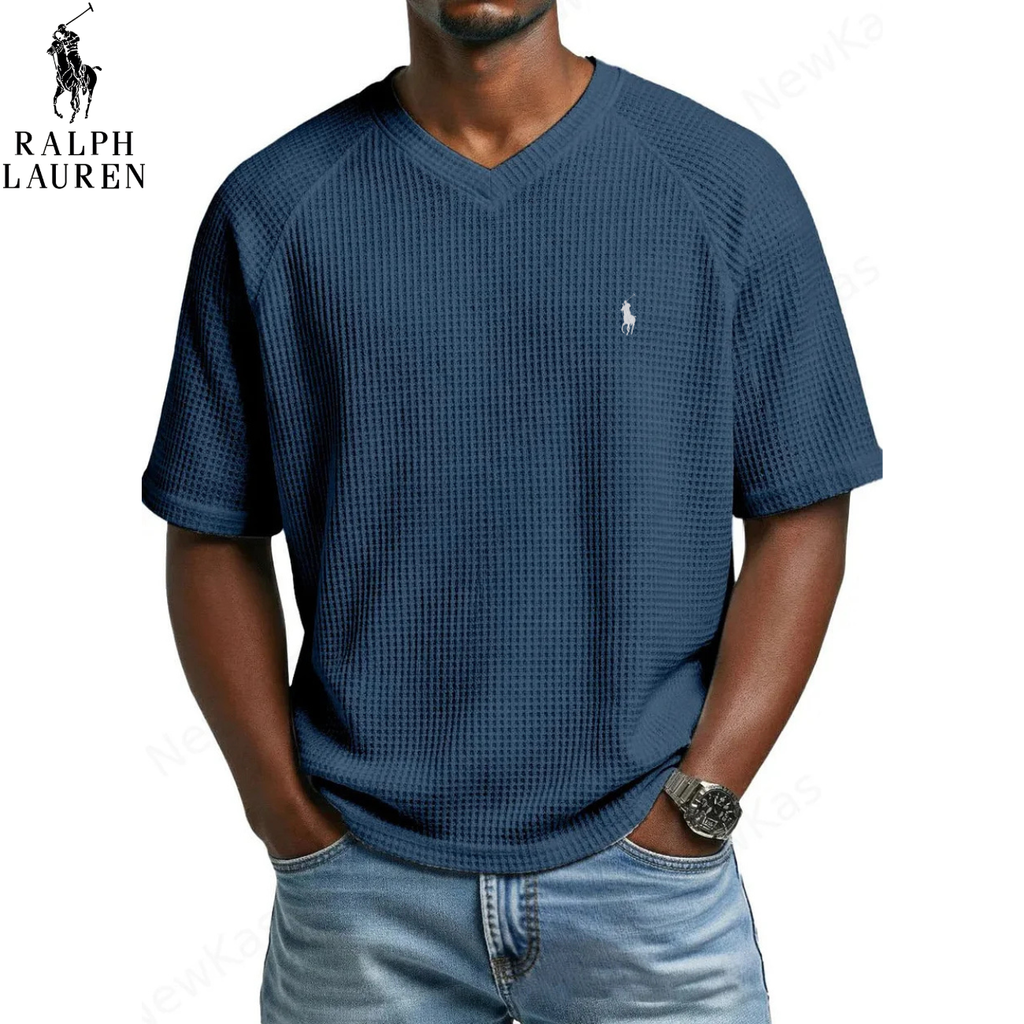 2026 Waffle Knit V-Neck Tee || Clearance Sale