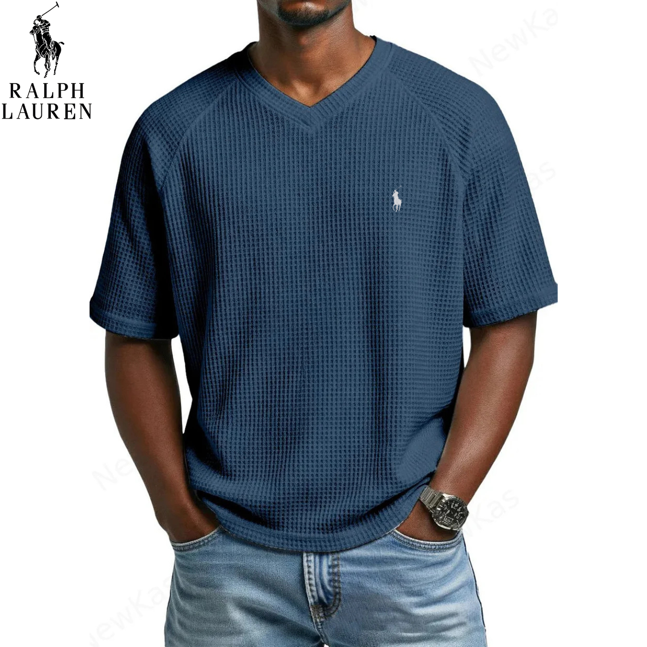 2026 Waffle Knit V-Neck Tee || Clearance Sale
