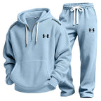 Waffle-Knit Performance Hoodie Jogger Set - Clearance Sale